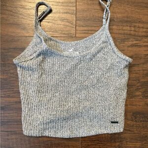 Hollister Gray Ribbed Crop Top